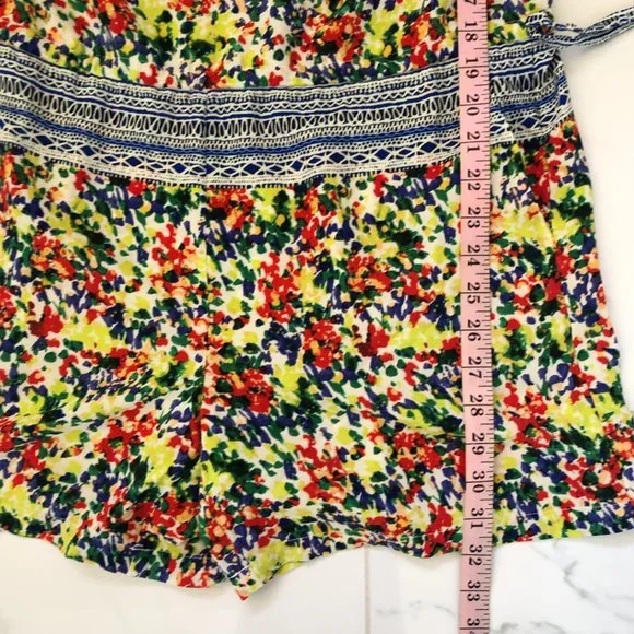 Cabi fiesta floral Cruise yacht romper size S Pockets colorful vacation casual - Picture 5 of 11